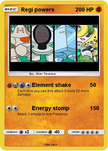 Pokemon Regi powers