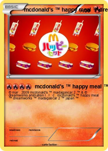 Pokemon mcdonald's ™ happy meal ™ dreamworks ™ madagascar 2 ™ japan ™