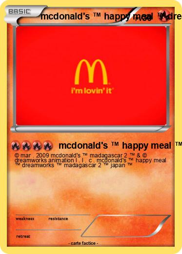 Pokemon mcdonald's ™ happy meal ™ dreamworks ™ madagascar 2 ™ japan ™