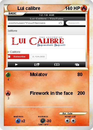 Pokemon Lui calibre
