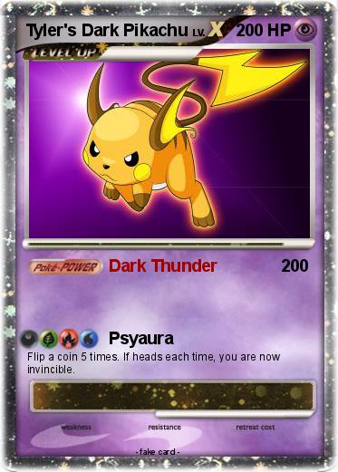 Pokemon Tyler's Dark Pikachu