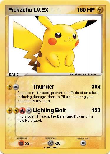Pokemon Pickachu LV.EX