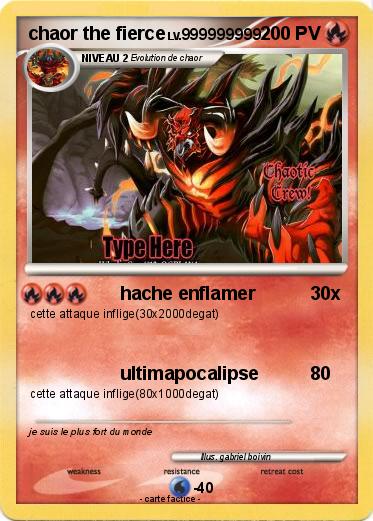 Pokemon chaor the fierce