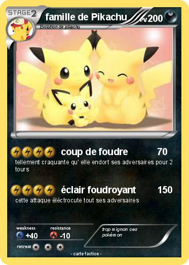 Pokemon famille de Pikachu