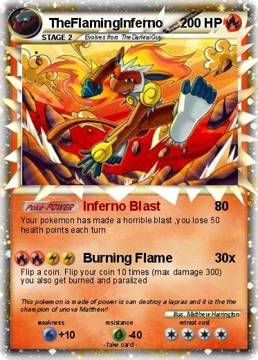 Pokémon TheFlamingInferno - Inferno Blast - My Pokemon Card