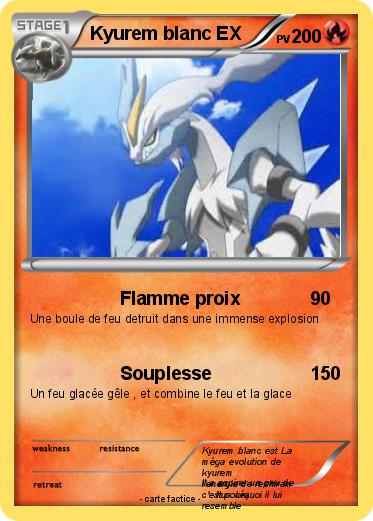 Pokemon Kyurem blanc EX