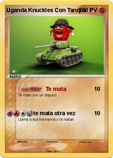Pokemon Uganda Knuckles Con Tanque