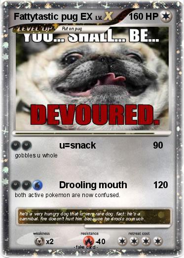 Pokemon Fattytastic pug EX