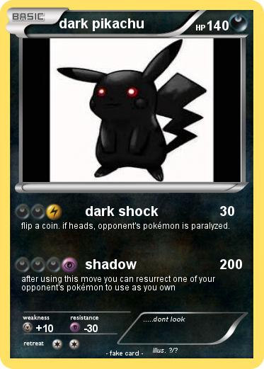 Pokemon dark pikachu