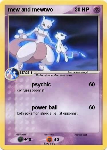 Pokemon mew and mewtwo