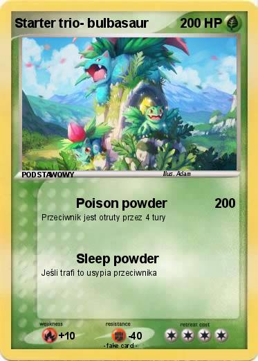 Pokemon Starter trio- bulbasaur