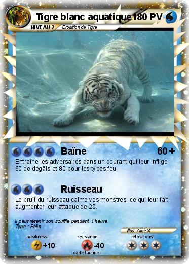 Pokemon Tigre blanc aquatique