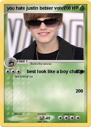Pokemon you hate justin bebier vote!