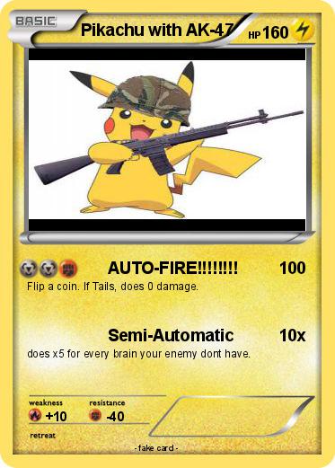 Pokemon Pikachu with AK-47