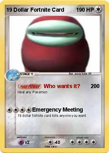 Pokemon 19 Dollar Fortnite Card