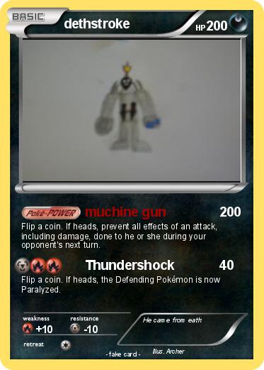 Pokémon dethstroke - muchine gun - My Pokemon Card