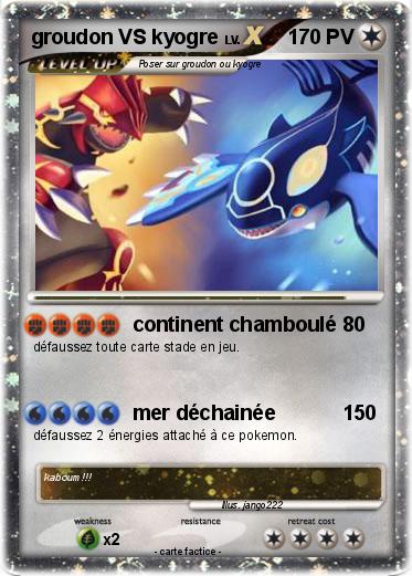 Pokemon groudon VS kyogre