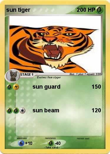 Pokemon sun tiger