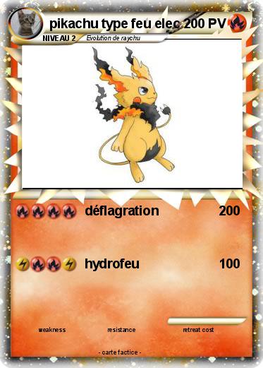 Pokemon pikachu type feu elec