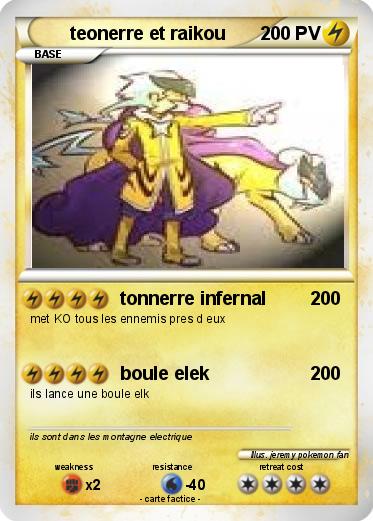Pokemon teonerre et raikou