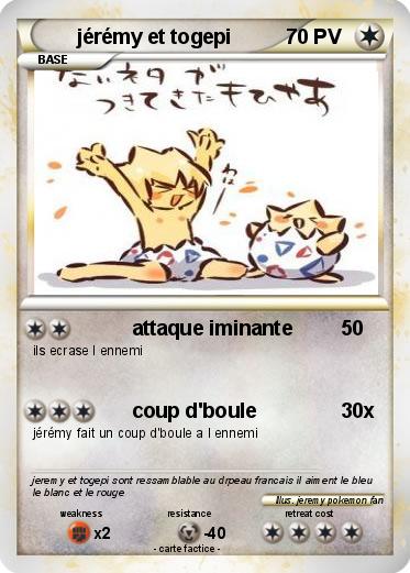 Pokemon jérémy et togepi