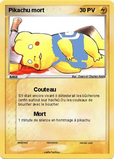 Pokemon Pikachu mort