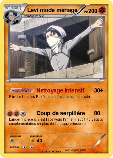 Pokemon Levi mode ménage