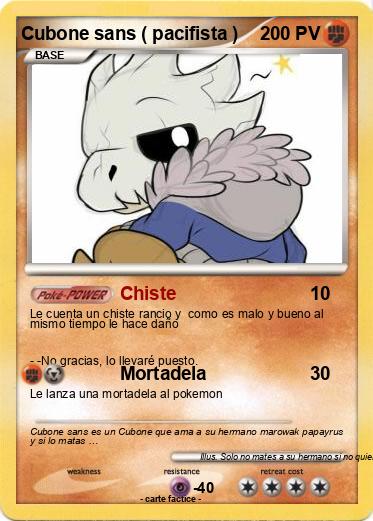 Pokemon Cubone sans ( pacifista )
