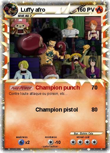 Pokemon Luffy afro