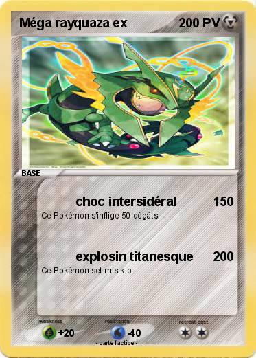 Pokemon Méga rayquaza ex
