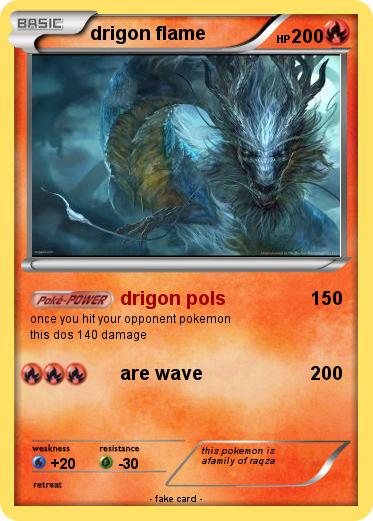 Pokemon drigon flame