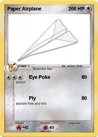 Pokemon Paper Airplane