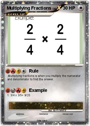 Pokemon Multiplying Fractions