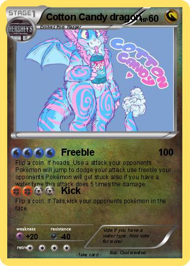Pokemon Cotton Candy dragon
