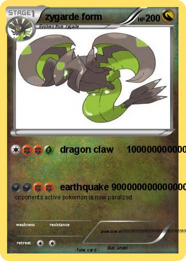 Pokemon zygarde form
