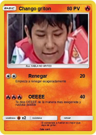 Pokemon Chango griton