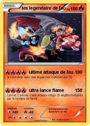Pokemon les legendaire de feu