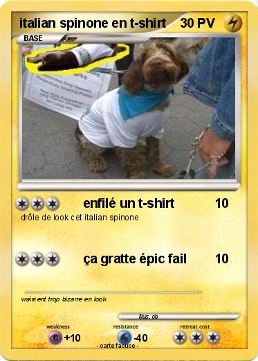 Pokemon italian spinone en t-shirt