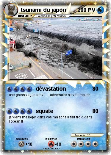 Pokemon tsunami du japon