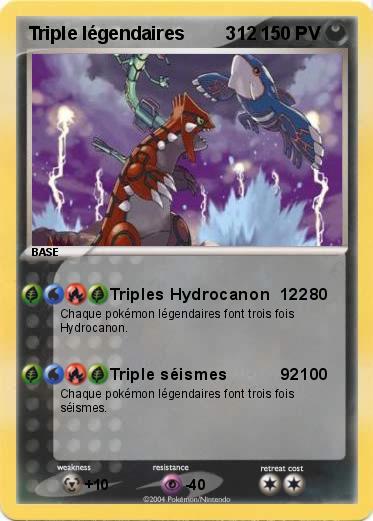 Pokemon Triple légendaires        312  