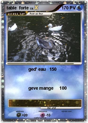 Pokemon table  forte