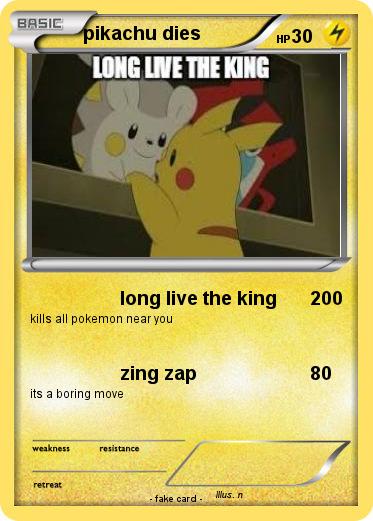 Pokemon pikachu dies