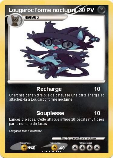 Pokemon Lougaroc forme nocturne
