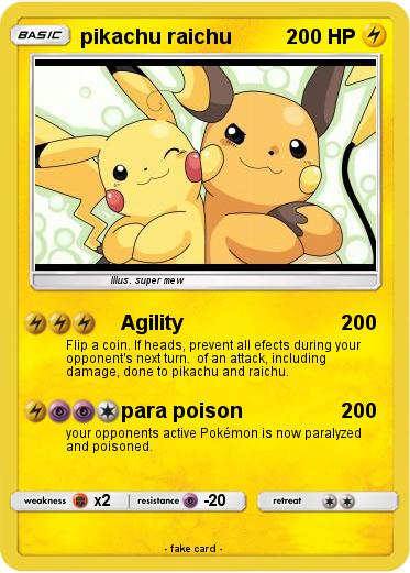 Pokemon pikachu raichu