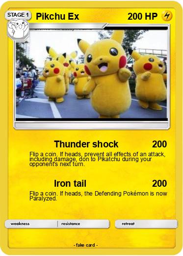 Pokemon Pikchu Ex