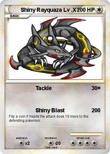 Pokemon Shiny Rayquaza Lv .X