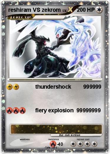 Pokemon reshiram VS zekrom