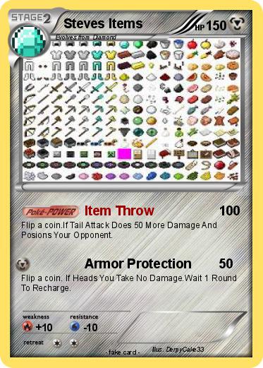 Pokemon Steves Items