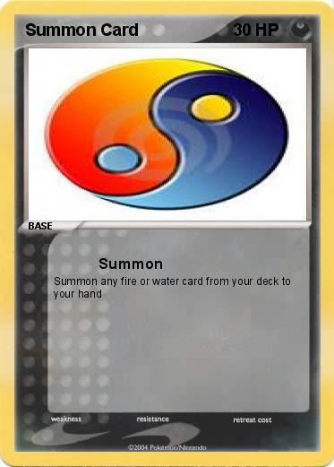 Pokemon Summon Card