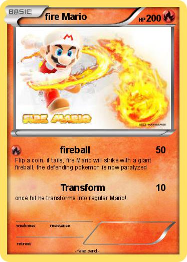Pokemon fire Mario